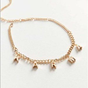 NWT Urban Outfitters UO Karma Necklace NWT 26  GOLD